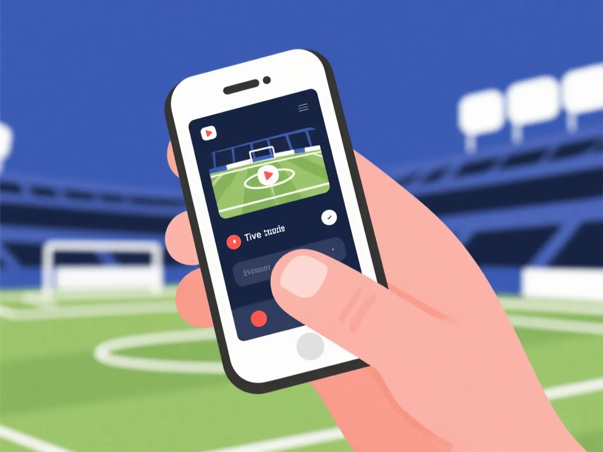 手机端观看直播的示意图